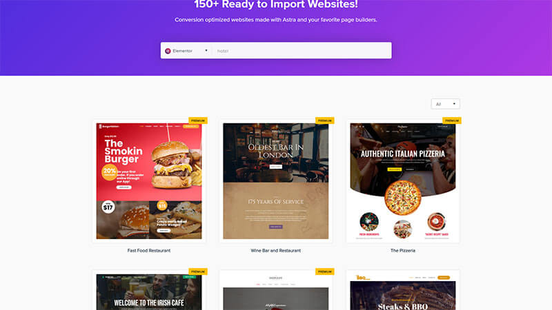 The Best Hotel WordPress Themes - 5 Tips to Choose the Right Theme 2 Astra Starter Temlates
