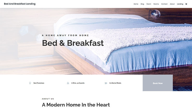 The Best Hotel WordPress Themes - 5 Tips to Choose the Right Theme 7 Divi Bed and Breakfast Starter Template